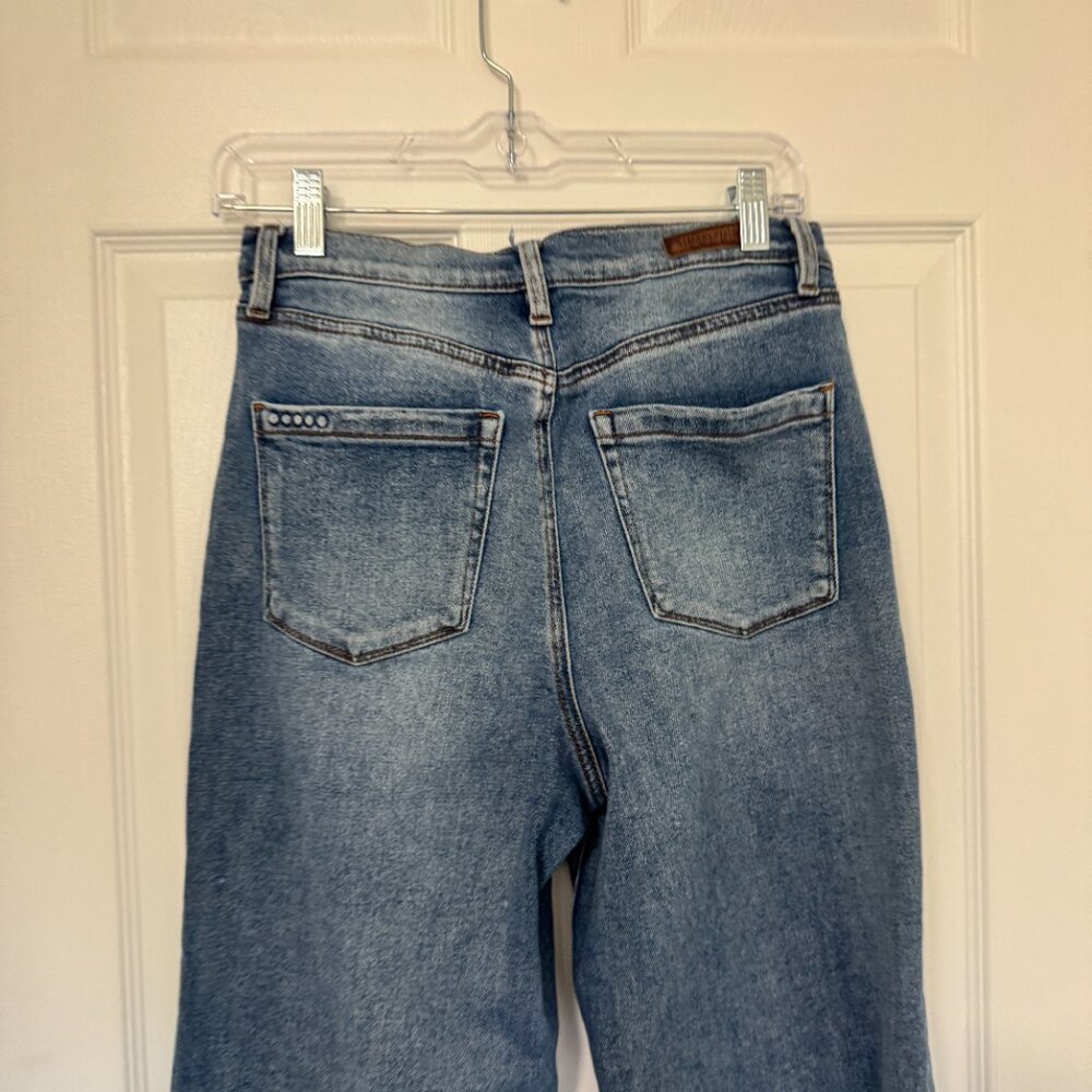 BLANKNYC Chrystie High Rise Button Fly Cropped Wide Leg Jeans Size 28 Retro Y2K - Picture 5 of 10
